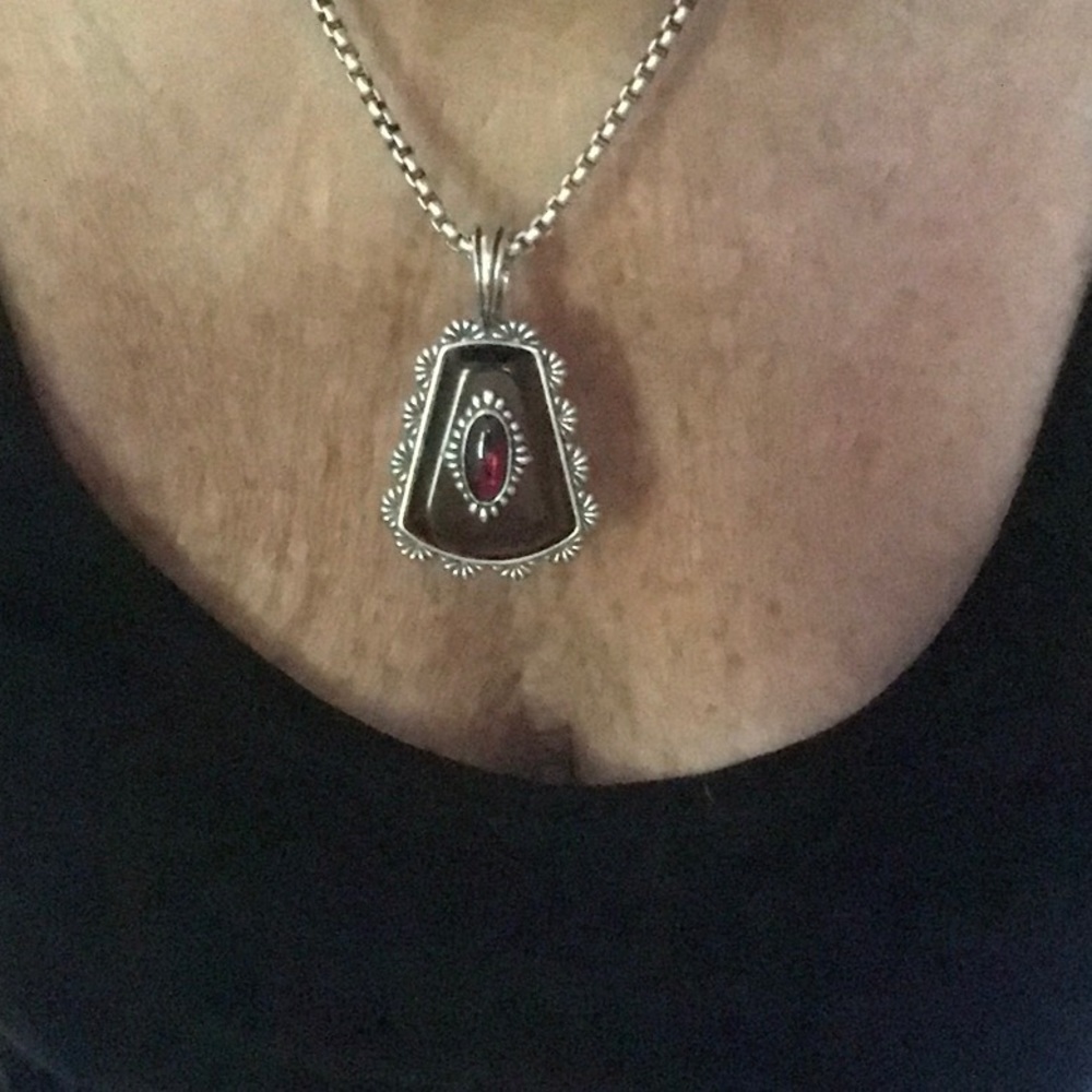 Carolyn Pollack  silver 925 and gemstone pendant